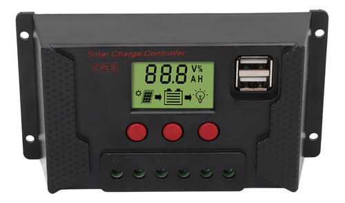Controlador Solar Pwm 12v 24v Adaptación Automática Lcd