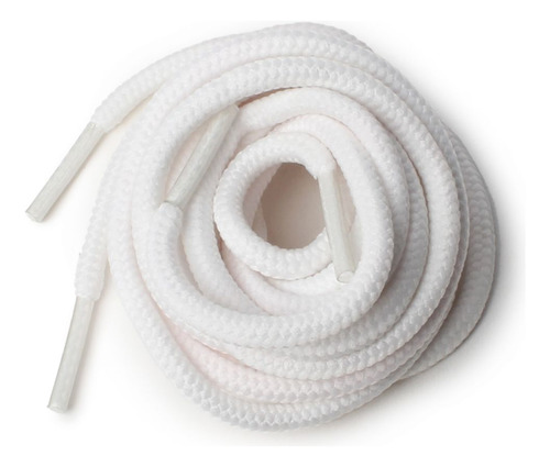 2 Cordones Blancos Redondo Para Zapatilla 0,4cmx120cm Zapato