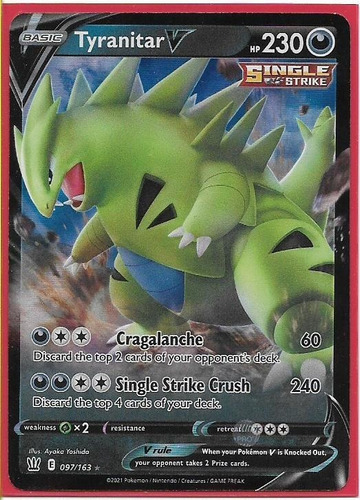 Pokémon Tyranitar V 97/163 V Estilos De Combate.