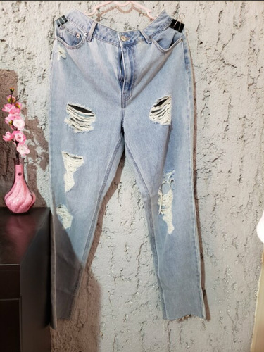 Jeans De Mezclilla H&m High Waist Talla 12 (Usado)