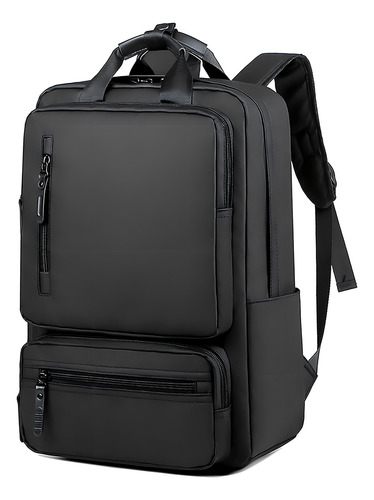 Mochila Viaje Iforu Antirrobo Backpack-14n Color Negro Diseño Lisa 30l