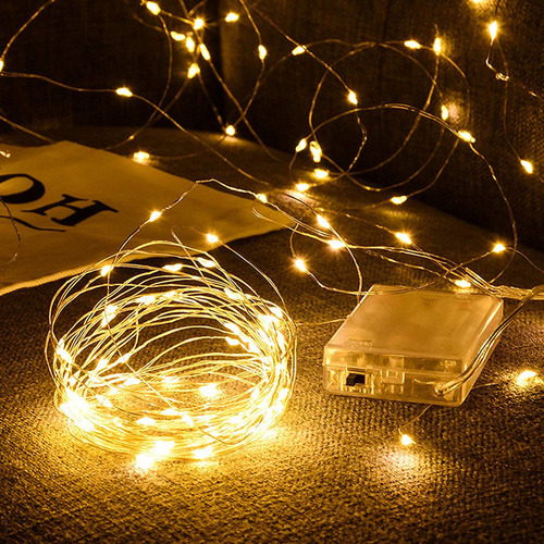 Cadena De Luces Led De Alambre De Cobre De 10 M Para Exterio