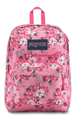 Mochila jansport digibreak flores rosas