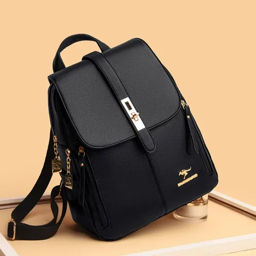 Bolsa Feminina Mochila De Ombro Tiracolo De Couro Ecológico