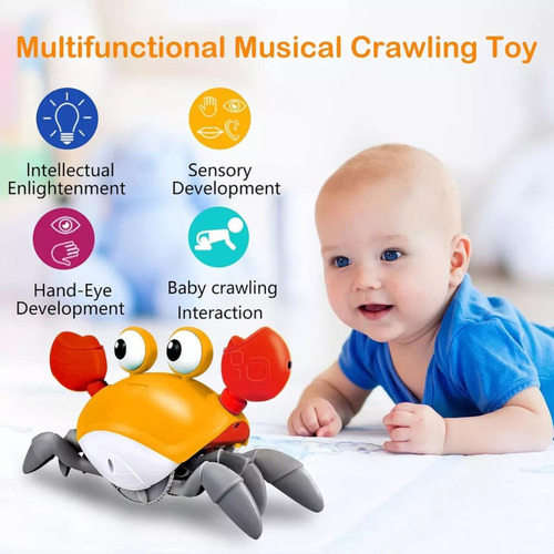 Juguetes Crab Baby Con Función De Sensor De Música, Crab Cra
