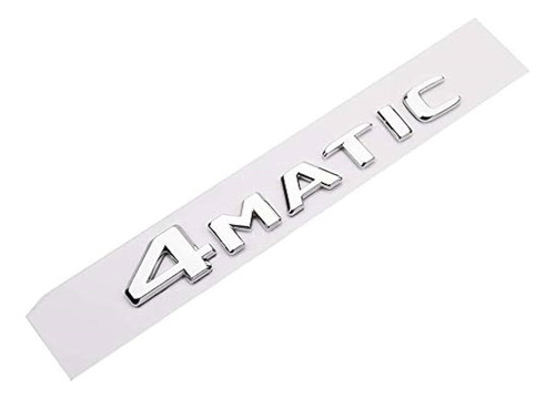 Emblema Baul Mercedes 4matic Letras Número Plateado Amg 