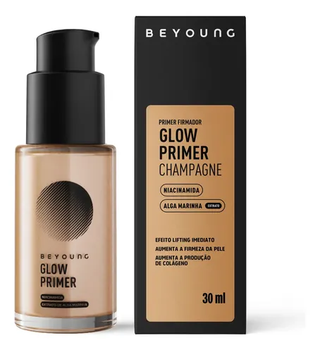 Beyoung Glow Primer Champagne Acabamento Iluminado 30ml