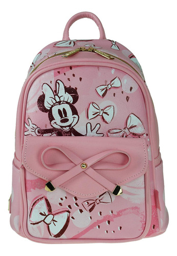 Kbnl Minnie Mouse Mini Mochila Cuero Vegano 11 Pulgadas A,