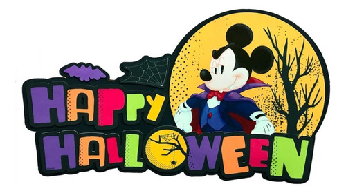 Painel Halloween Disney Personagem Assustadora Banner 53x31