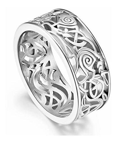 Anillo Lobo Vikingo Odin Acero Inoxidable 316l.