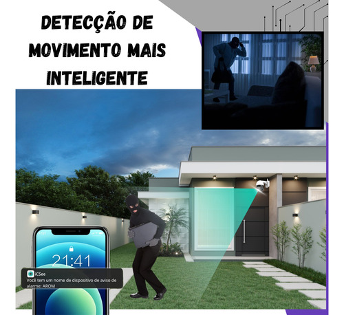 Kit 2 Câmera Ip Wifi P. D'agua Fhd 8mp 4k 8x Zoom Híbrido