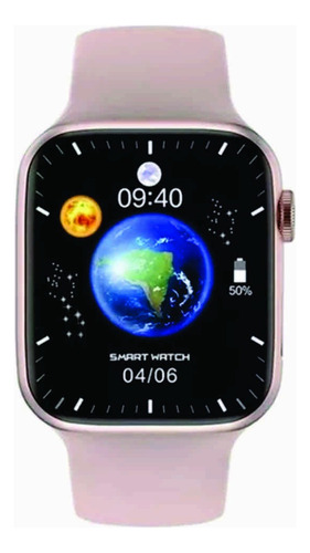 Smartwatch W28 Reloj Inteligente 1,92 Serie8 Calculadora Color De La Caja Blanco Color De La Malla Rosa