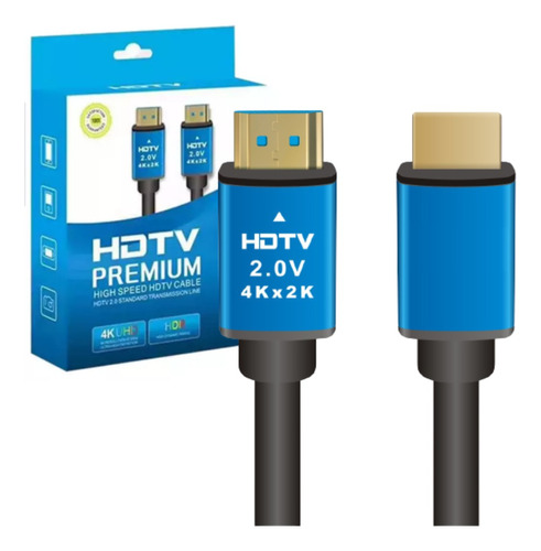 Cable Hdmi 1.5 Mt 4k 3d Premium Ultra Hd V2.0, 60 Hz