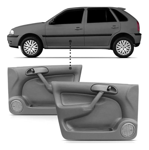 Par Forro Porta Gol/parati 4 Portas G2 E G3 Dianteiro Cinza