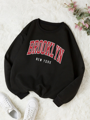 Sudaderas Con Capucha Estampadas Brooklyn New Work Para Muje