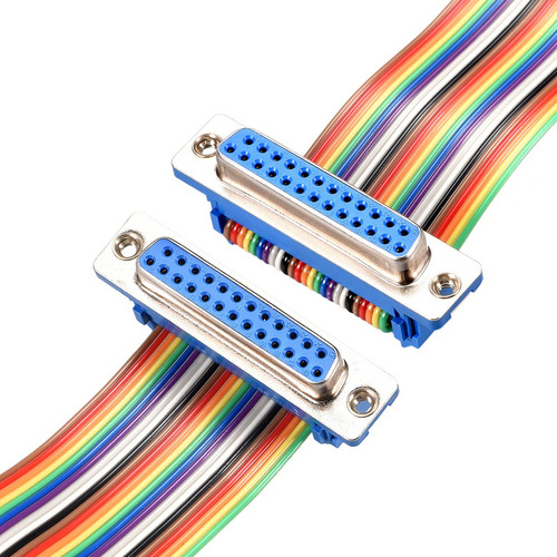 Cable Plano Flexible Idc De 25 Pines Db25 Hembra A Db25 Hemb