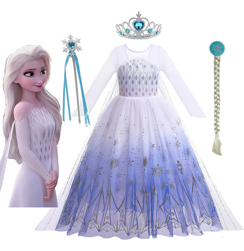 Vestido De Fiesta De Princesa Elsa Para Niñas, Película Froz