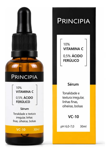 Sérum Facial Principia Vitamina C e Ácido Ferúlico Para Tipos de Pele