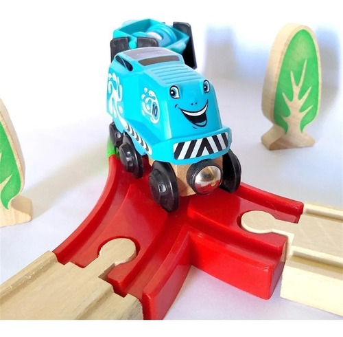 Imagen 3 de 7 de Trencity Set Desvios Plastico Rojo Verde 4 Piezas Educando