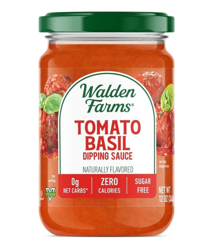 Walden Farms Salsa De Tomate Y Albahaca Zero Fat Free