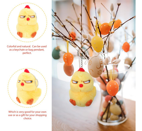 Pascua Juguete De Peluche De Pollo Llavero