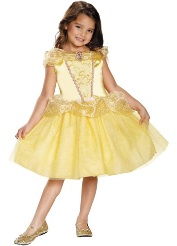 Disfraz Para Niña Princesa Bella Clásica Talla S (4-6x) 