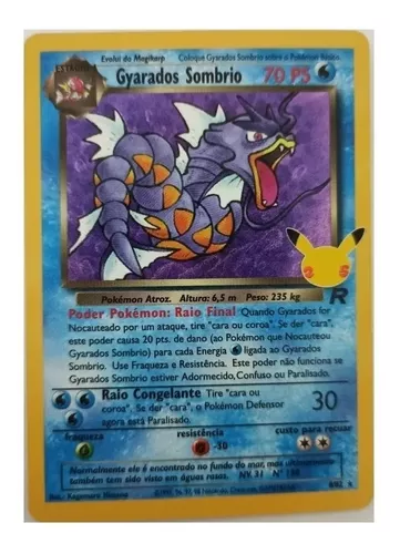 Carta Pokémon Gyarados Sombrio Coleção Celebrações