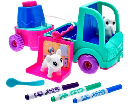 Color Pets Camión Aseo 2 Mascotas Píntalos Y Báñalos Crayola
