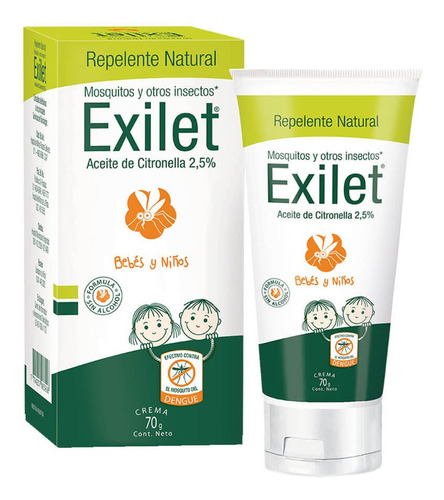 Exilet Crema Repelente De Insectos Natural 70 Grs