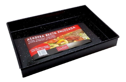 Asadera Recta Enlozada 23 X 33 Cm Rectangular Horno