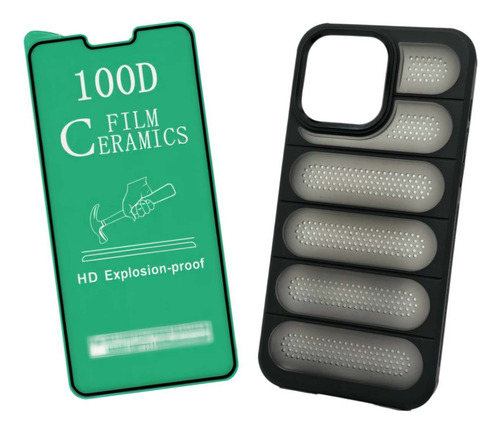 Funda Para Iphone 15 Pro Max Correa + Mica + Envio Gb07 Azul