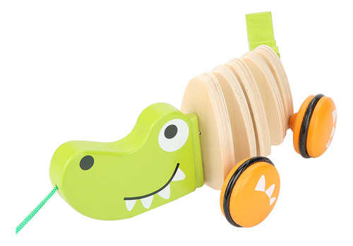 Juguete De Madera Para Niños Pequeños Con Cuerda De Cocodril