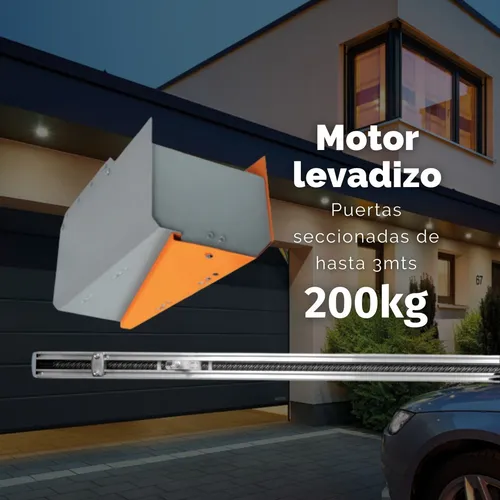 Motor Levadizo Bh Power Chain 127v Con Riel 3mts Ppa