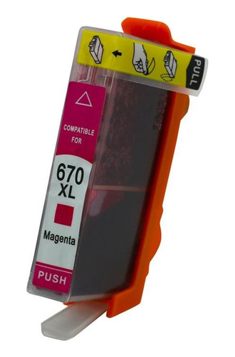 Cartucho Alternativo Magenta 670xl Para 3525 4615 4625 5525