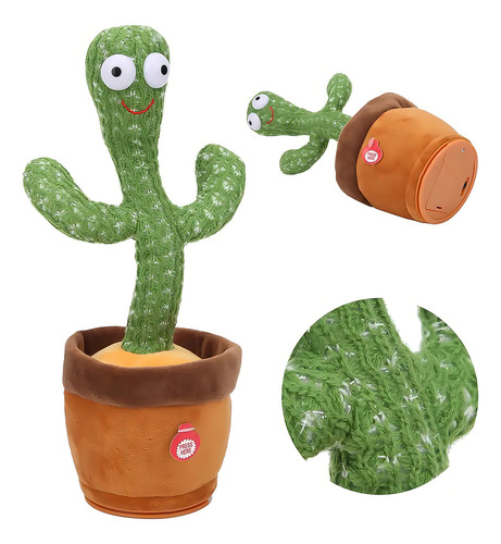 Peluche Cactus Bailarin Con Canciones Graba Y Te Imita