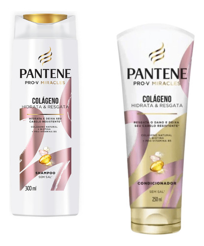 Kit Shamp E Cond Pantene Pro-v Miracles Colágeno 300ml+250ml