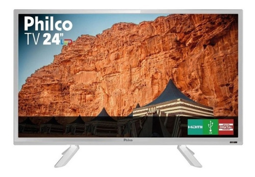 Tv Led Hd 24 Philco Ptv24c10db Branca Bivolt Pix90