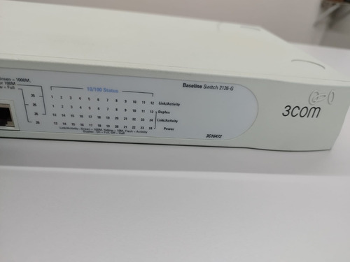 Switch 3com Baseline 2126-g 24p - Funcionando (Usado)