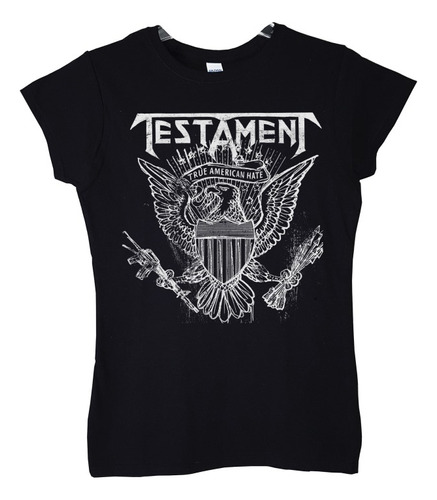 Polera Mujer Testament True American Hate Metal Abominatron