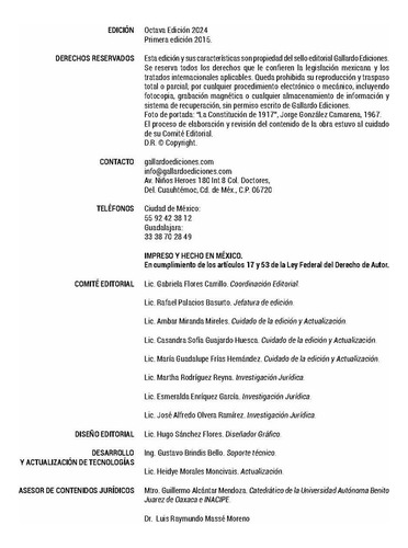 Constitución Política De Los Estados Unidos Mexicanos De Bolsillo 2024. Con Índice General, Tabla Sistemática De Reformas Y Versión Digital De La Constitución.