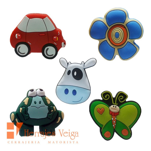 Imagen 6 de 10 de Tirador Manija Infantil De Silicona Para Mueble Lujo Oferta.