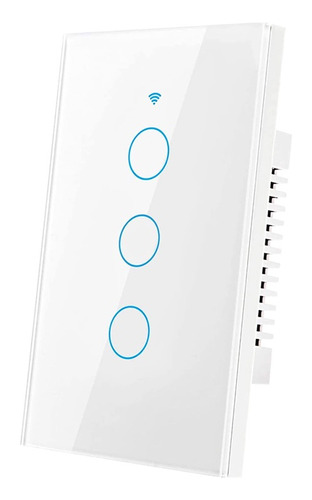 Interruptor Llave De Luz Wifi Smart Touch 3 Canales Domotica