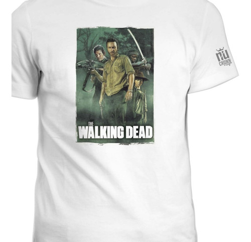 Camiseta Cuello Redondo The Walking Dead Poster Verde Tv Ink