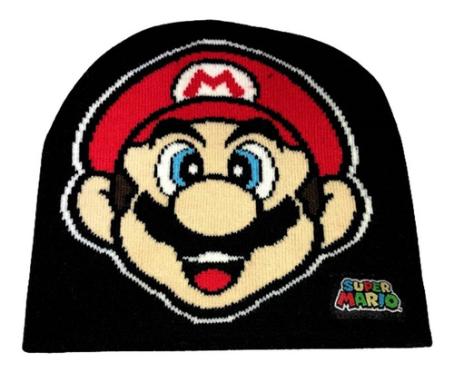 Imagem 2 de 5 de Kit Inverno Infantil Mario Bros : Luvas + Touca / Gorro