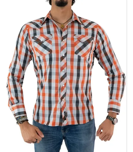 Camisa Manga Larga Cuadros Hombre Rodeo Carte Estilo Vaquera