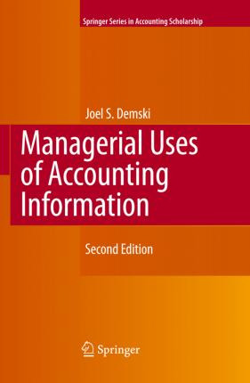 Libro Managerial Uses Of Accounting Information - Joel S....