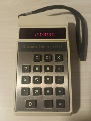 Calculadora Canon Palmtronic Le-81 Ano 1973 Tem 50 Anos