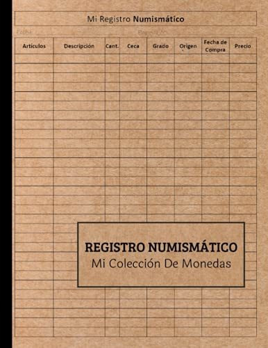 Registro Numismático: Mi Colección De Monedas - Cuaderno Par