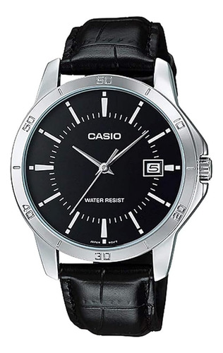 Casio Mtp-v004l-1a Correa De Cuero Inoxidable Para Hombres R