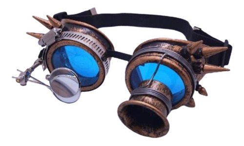 Mujeres Hombres Moda Azul Lentes Steampunk Gafas Punk Gafas